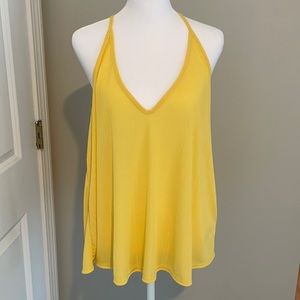 Yellow Free People Slinky Tank Top